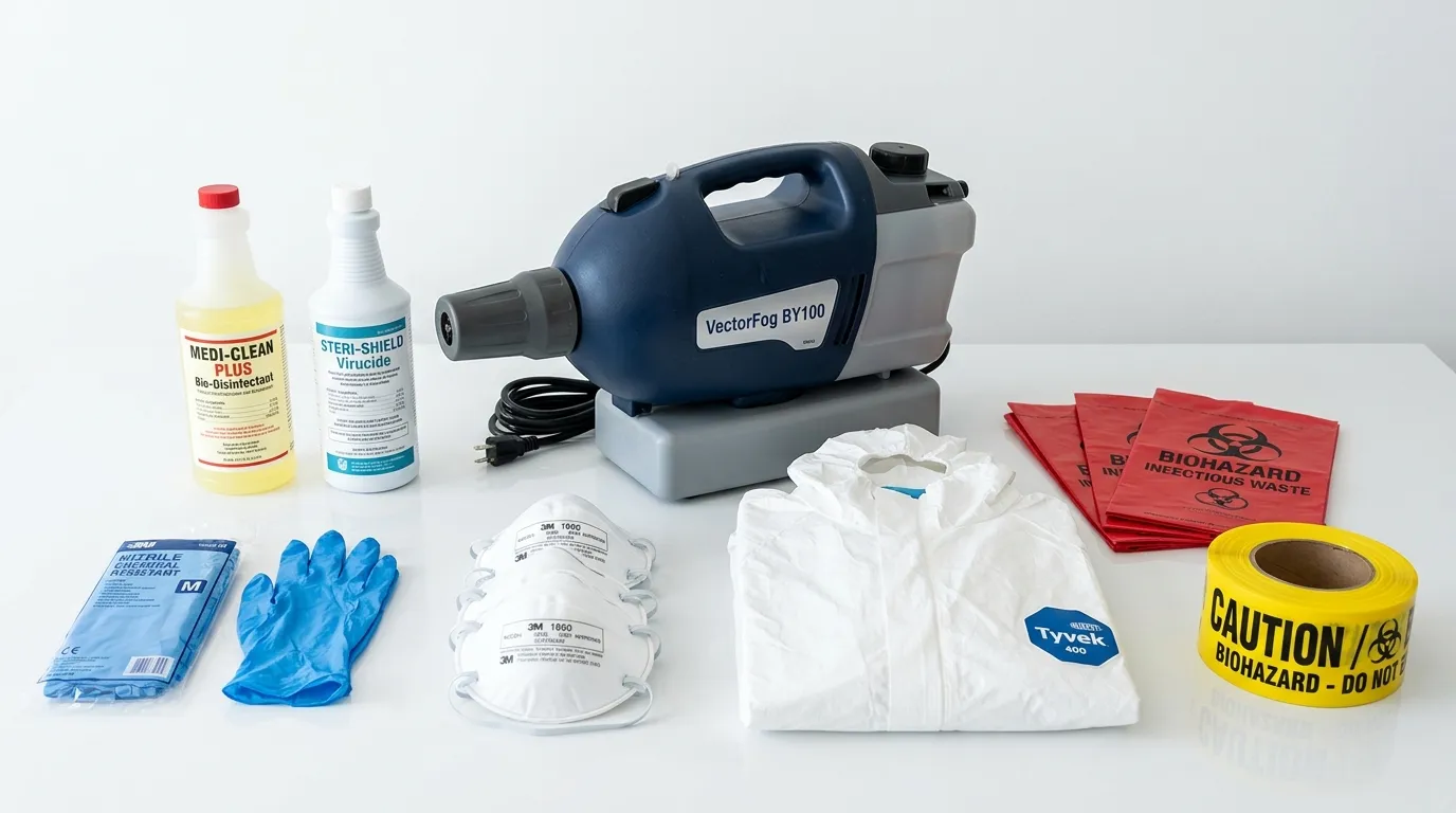 Professional biohazard remediation crew working in Coal City